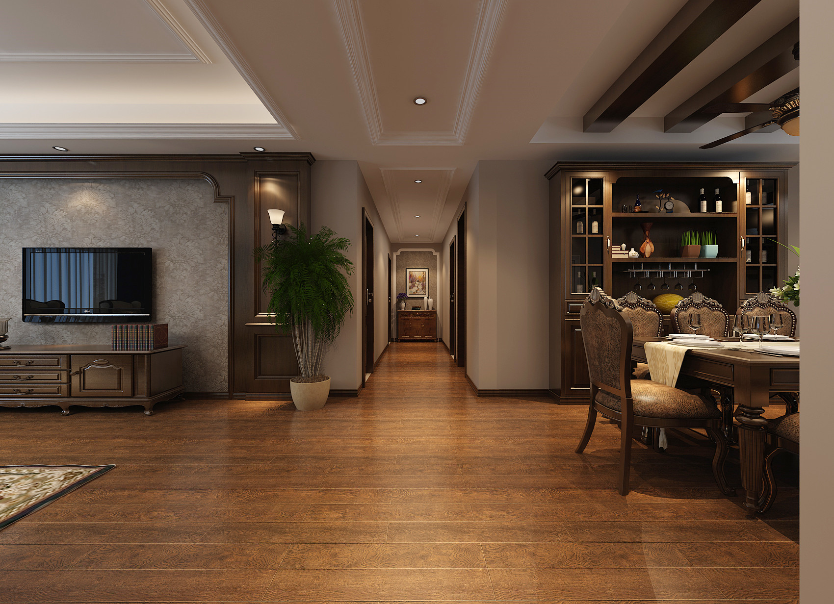 新古典風(fēng)格四居室裝修效果圖180平米30萬(wàn)新古典風(fēng)格四居室裝修案例大全-合肥裝修設(shè)計(jì)