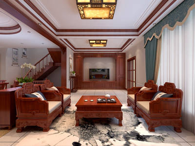 新華御湖莊園別墅中式風(fēng)格