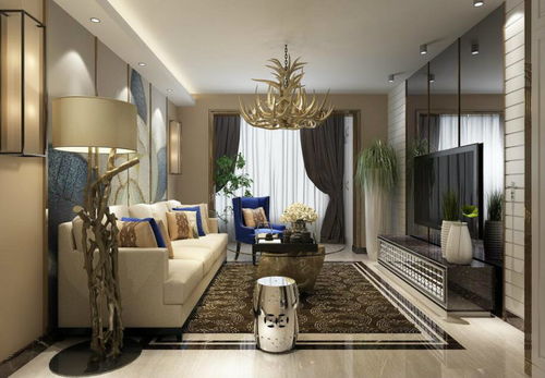 現代風格三房兩廳家居設計裝修效果圖